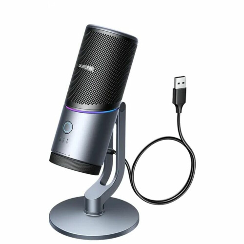 Микрофон UGREEN CM769 (35629) Desktop USB Microphone with RGB Lights Gray