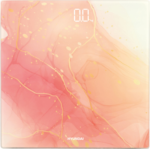 Весы напольные Hyundai H-BS03951 розовый/белый