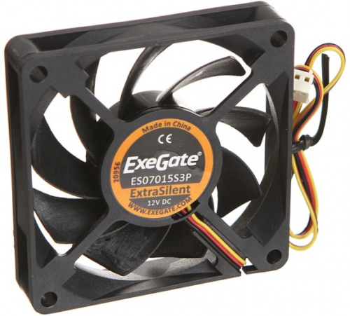 Вентилятор Exegate EX283371RU ExtraSilent ES07015S3P, 70x70x15