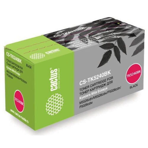 Картридж лазерный Cactus CS-TK5240BK-MPS TK-5240BK черный (8000стр) для Kyocera Ecosys M5526cdn/M5526cdw/P5026cdn/P5026cdw