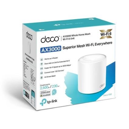 Mesh роутер TP-Link Deco X50(2-PACK) AX3000 10/100/1000BASE-TX белый