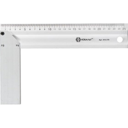 Угольник КОБАЛЬТ 910-379 столярный 250 мм, алюминиевый