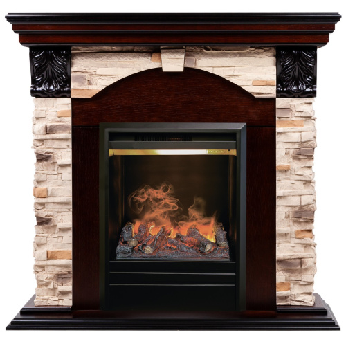Электрокамин RealFlame Dublin Rock AO античный дуб с очагом 3D Olympic