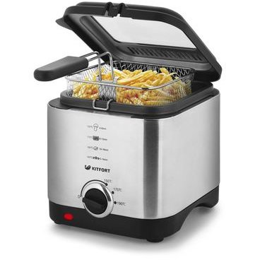 Фритюрница Kitfort КТ-2017 серебристый/черный