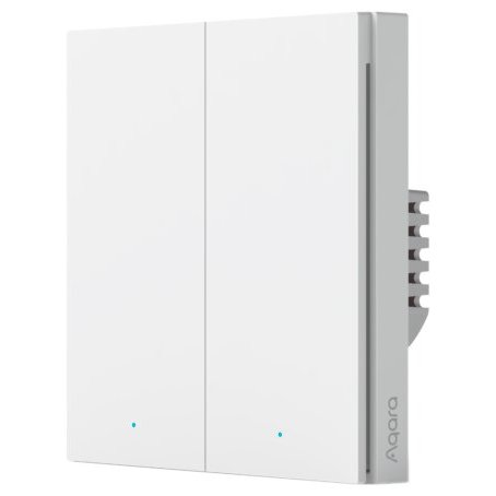 Умный выключатель Aqara Smart Wall Switch H1 EU двухклавишный белый (WS-EUK04)