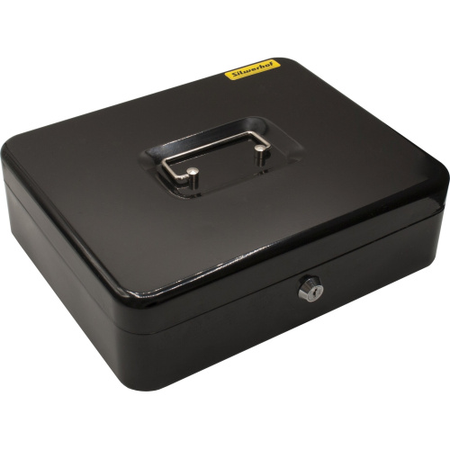 Ящик для денег Silwerhof 90x300x240 черный сталь 1.66кг