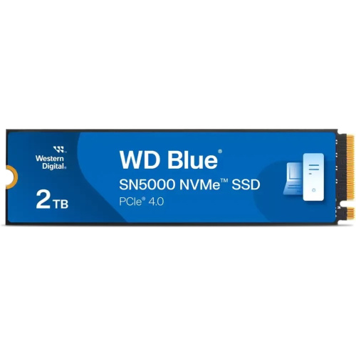 SSD WD Blue (WDS200T4B0E) 2TB, NVMe, M.2 2280, PCI-E 4x4 (R/W - 5150/4850 MB/s)