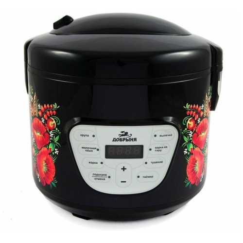 Мультиварка Добрыня DO-1009 Маки черн Мультиварка Добрыня DO-1009 Маки черн