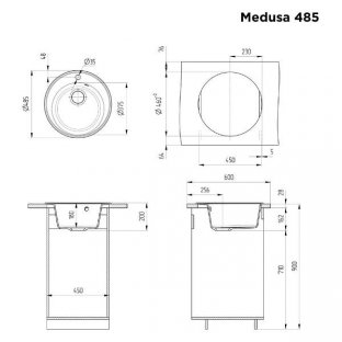Кухонная мойка MAUNFELD Medusa 485 MFQS-485B черный