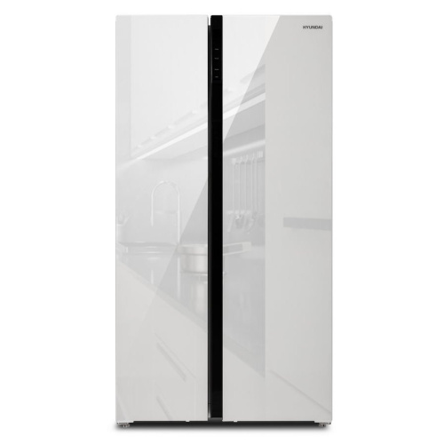 Холодильник Hyundai CS6503FV белое стекло