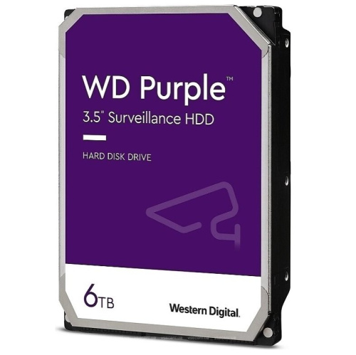 HDD WD Purple (WD62PURX) 6TB Serial ATA III, 5400- rpm, 128Mb, 3.5"