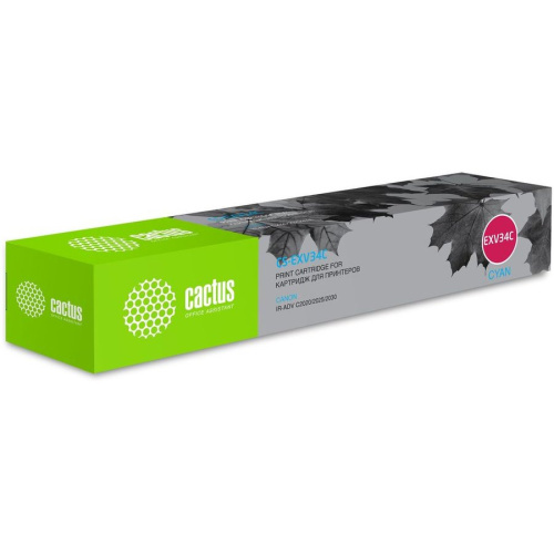 Тонер Картридж Cactus CS-EXV34C голубой (19000стр.) для Canon IR Advance C2030L, C2030i, C2020L, C2020i, C2025i