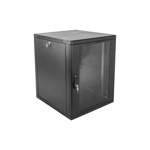 Шкаф коммутационный ЦМО ШРН-15.500-9005 настенный 15U 600x529мм черный