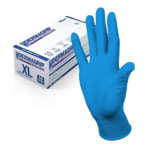 Перчатки смотровые Dermagrip High Risk CТ0000000688 латекс 50шт р.XL