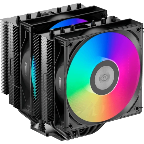 Кулер PcCooler RT620 ARGB BK (250W, 4-pin PWM, 157mm, Al/Cu, 6x6mm, 2x120mm, 73.32CFM, 34.9dBA, 2200RPM, S 1851/1700/1200/115X)