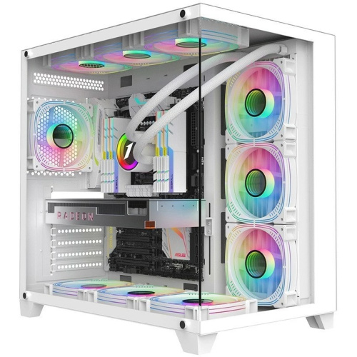 Корпус 1STPLAYER Megaview MV8-TP White (MV8-TP-WH) / ATX