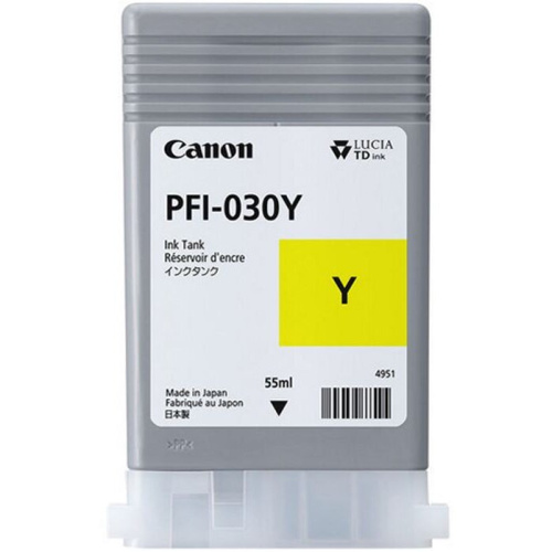 Картридж струйный Canon PFI-030Y 3492C001АА желтый (55мл) для Canon imagePROGRAF TA-20, TA-30, TM-240, TM-340.