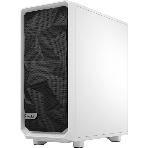 Корпус Fractal Design Meshify 2 Compact White - TG / ATX, TG / 2x140mm & 1x120mm fans inc. / FD-C-MES2C-05
