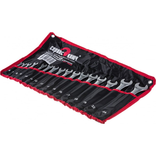 Набор ключей комбинированных СЕРВИС КЛЮЧ 70033 16 предметов сумка