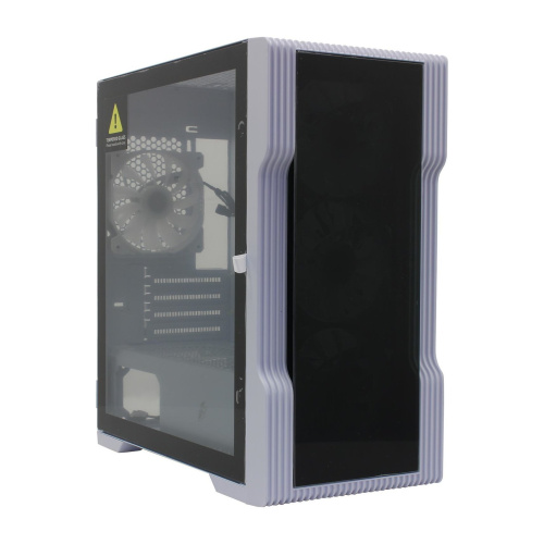 Корпус 1STPLAYER Trilobite T3-G T3-G-WH-4F1-W White mATX TG 4x 120mm LED fans inc