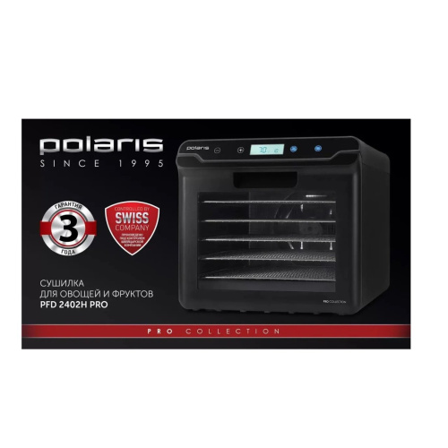 Сушка для фруктов и овощей Polaris PFD 2402H Pro 19под. черный