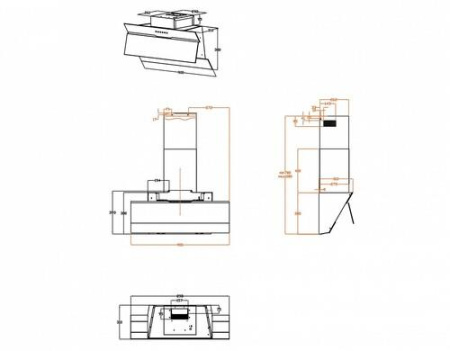 Вытяжка наклонная Haier HVX-W992GBA черный/серебристый