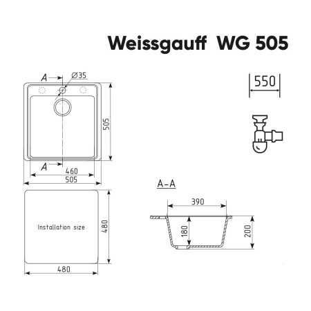 Мойка Weissgauff WG 50502 Beige