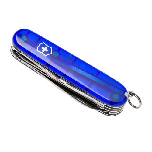 Нож перочинный Victorinox Huntsman (1.3713.T2) 91мм 15функций синий полупрозрачный карт.коробка