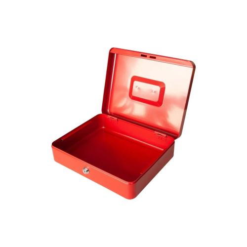 Ящик для денег Silwerhof 90x300x240 красный сталь 1.66кг