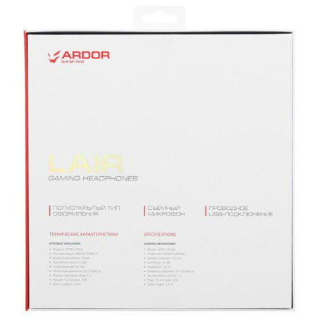 Проводные наушники ARDOR GAMING Lair белый