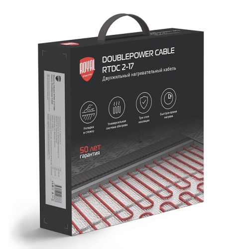 Комплект теплого пола Royal Thermo Doublepower Cable RTDC 2-17-1500 с терморегулятором RTI-16