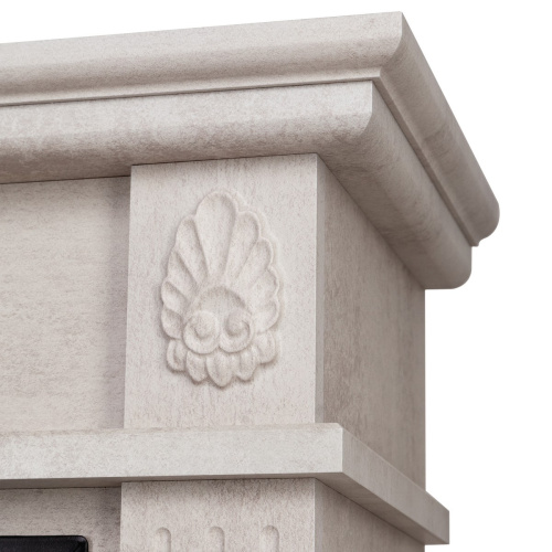 Электрокамин RealFlame Adelaida WT белый камень с очагом Majestic Lux Black