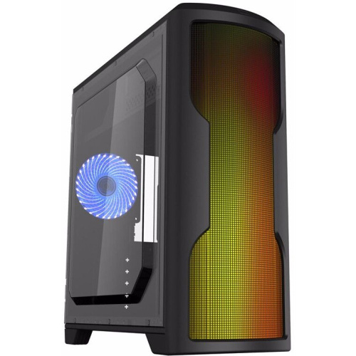 Корпус GameMax G562 Matrix ATX case, black, w/o PSU, w/1xUSB3.0+2xUSB2.0, w/1x12cm 32xLeds Blue LED rear fan
