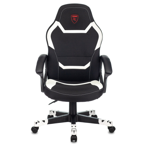 Кресло Zombie 10 White текстиль/эко.кожа черный/белый