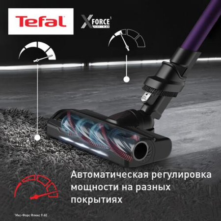 Пылесос  вертикальный  Tefal TY2039WO  фиолетоый
