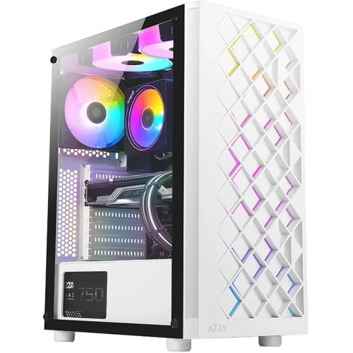 Корпус Azza Spectra белый (CSAZ-280W Spectra) без БП ATX 7x120mm 2x140mm 2xUSB2.0 1xUSB3.0 audio bott PSU