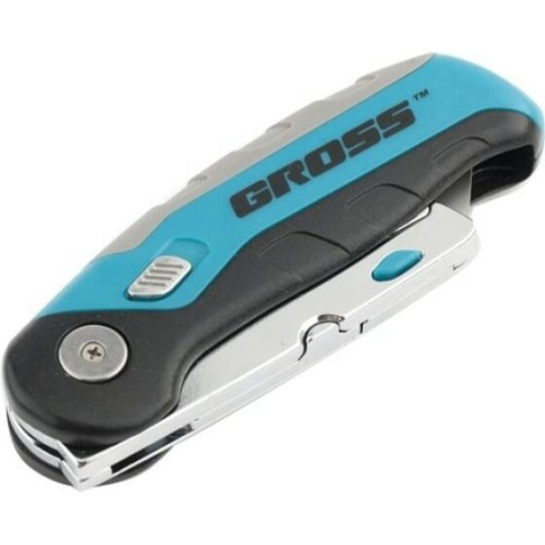 Нож ремонтно-монтажный складной GROSS 78882 175мм трехкомпонентная рукоятка, 2 зап.лезвия
