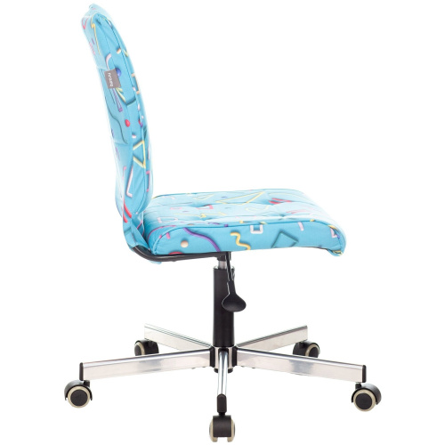 Кресло Бюрократ CH-330M/STICK-Blue голубой Sticks 06 крестов. металл хром