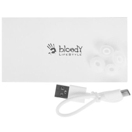 Наушники TWS A4Tech Bloody M30 белый