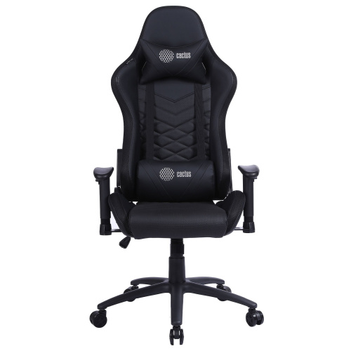 Кресло игровое Cactus CS-CHR-0099BL черный с подголов.