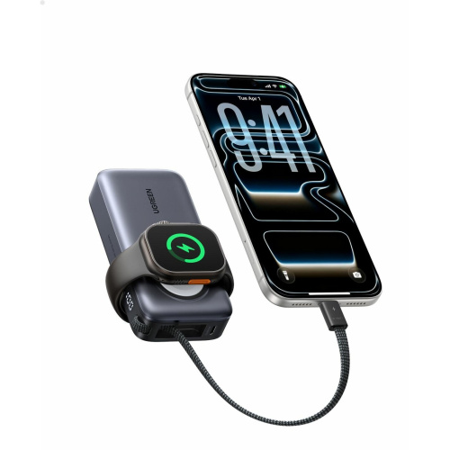 Внешний аккумулятор UGREEN PB527 (55434B) 6000mAh Power Bank 30W with Magnetic Fast Charger Space Gray