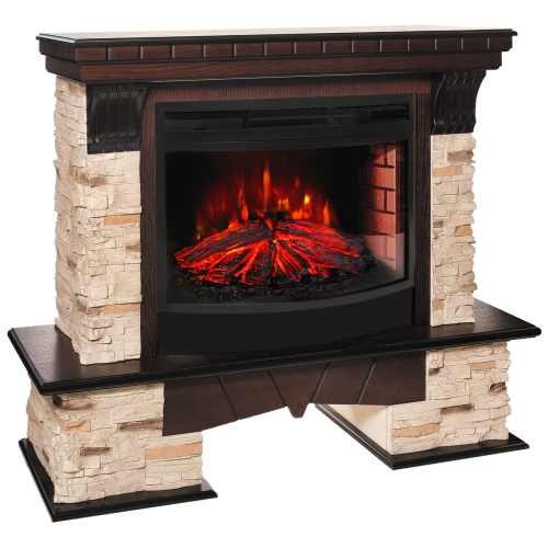 Электрокамин RealFlame Rockland AO античный дуб с очагом Firefield 25 S IR