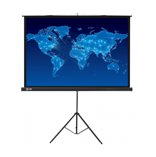 Экран Cactus 127x127см Triscreen CS-PST-127X127 1:1 напольный рулонный черный