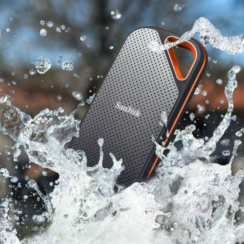 SSD Sandisk Extreme Pro Portable V2 (SDSSDE81-4T00-G25), External, 4TB USB 3.2, R/W -2000/2000 MB/s черный