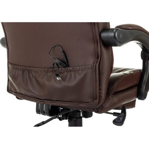 Кресло Бюрократ CH-824MSG-BF/BR-PU коричневый ткань/эко.кожа крестов. пластик подст.для ног