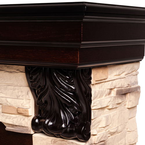 Портал каминный из МДФ угловой RealFlame Dublin Rock под очаги (Majestic, Fobos, Eugene, 3D Olympic, 3D Oregan)