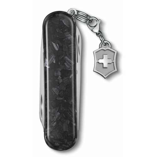 Складной нож Victorinox Classic Brilliant Carbon 0.6221.90, функций 5, 58мм, черный/серебристый, коробка подарочная