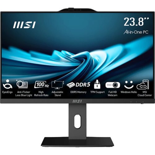 Моноблок MSI Pro AP242P 14M AiO (9S6-AE0621-1021) 23,8" IPS AG Non-touch, i5-14400 (2.5GHz), 16Gb DDR5 (2x8Gb), 256GB SSD, 2TB HDD, Intel UHD