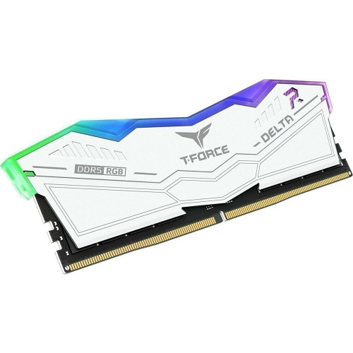 ОЗУ TEAMGROUP T-Force Delta RGB 64GB (FF4D564G6000HC38ADC01) (2x32GB) DDR5 6000MHz CL38 (38-38-38-78) 1.3V / White