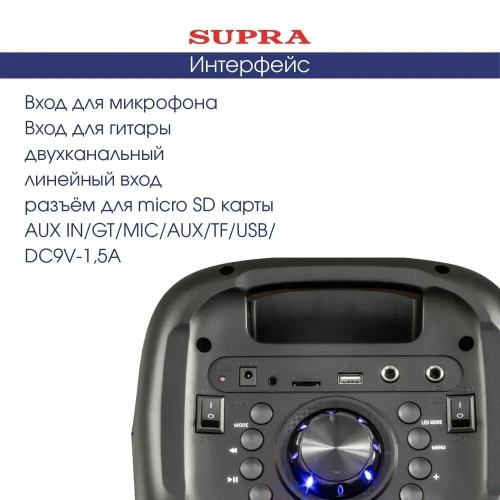 Минисистема Supra SMB-780 черный
